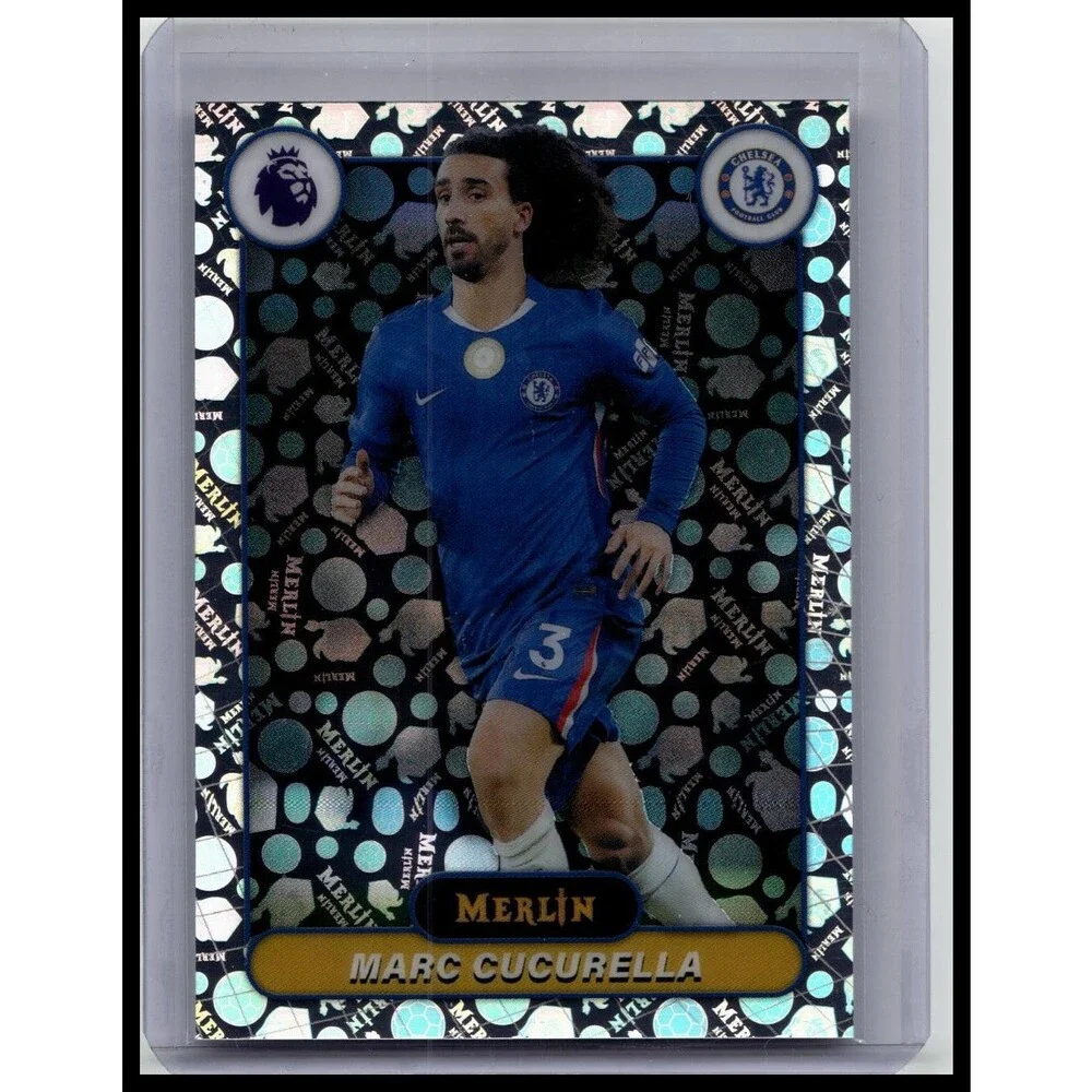 Topps 2026 Merlin Premier League } Marc Cucurella Vintage Merlin Refractor